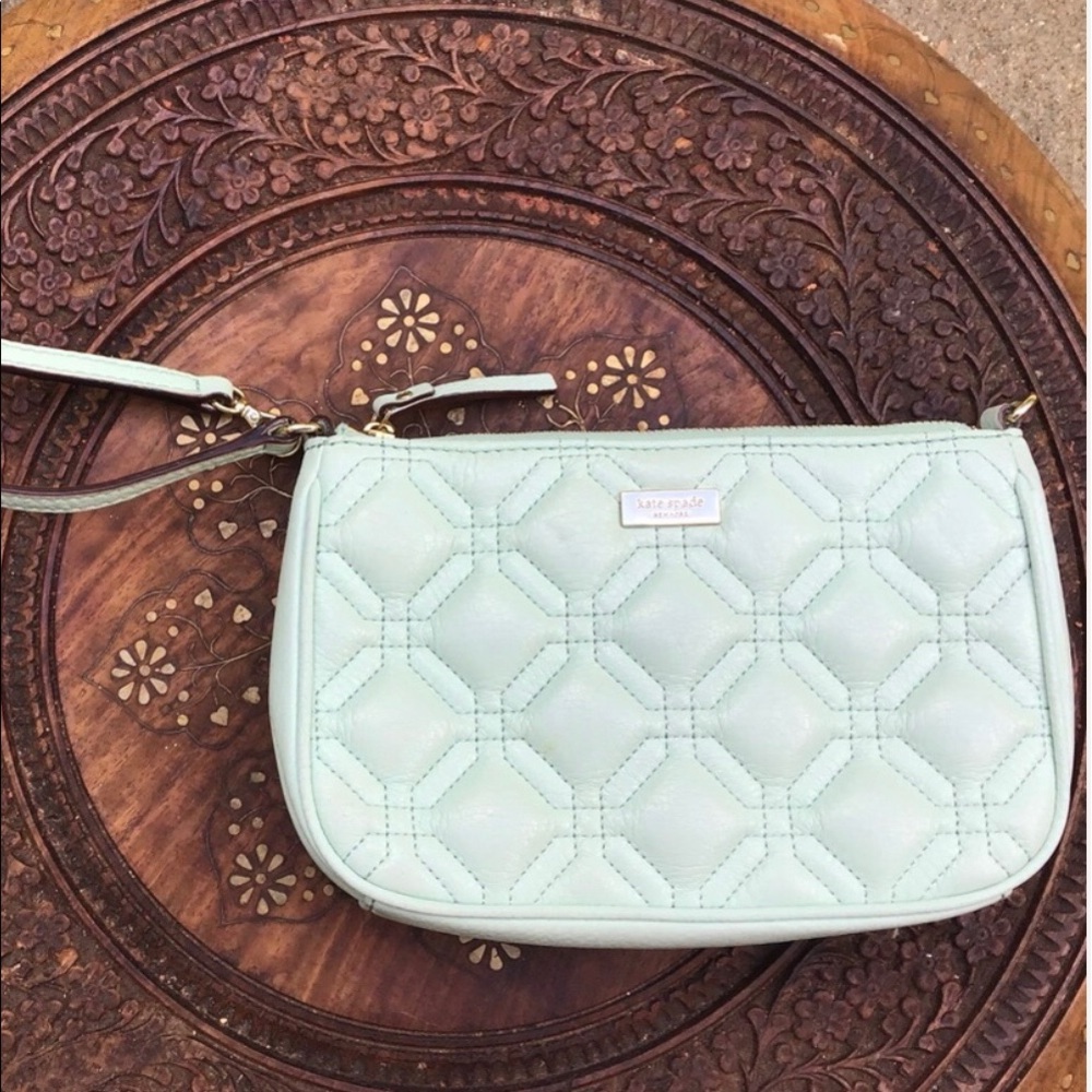 Kate spade mint wristlet